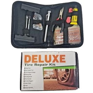 Deluxe Heavy Duty Universal 30 pc Tire Repair Kit by Road Advance New